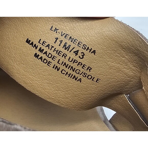 Lucky Brand Veneesha Sling back Desert Taupe Open Toe Heels Sandals Size 11 - Picture 11 of 13